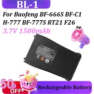 BL-1 3.7V 1500mAh Type-C USB Charger for Baofeng BF-666S BF-C1 H-777 BF-777S RT21 F26 Rechargeable B