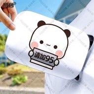 Cute Bubu Dudu car sticker body scratch cover fuel tank cap #92 #95 oil number prompt waterproof dec