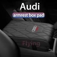 Audi Car armrest box height pad Car center Armrest box protective pad  High quality leather  Memory 