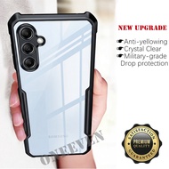 For Samsung Galaxy A25 6.5 inch SM-A256E A256B A256U A256U1 Slim Transparent Acrylic Back Case with 
