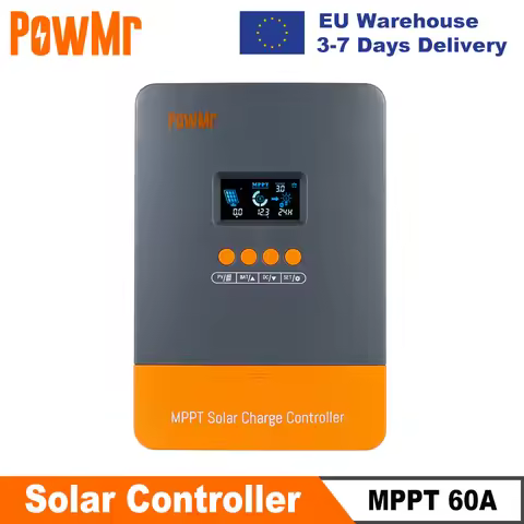 PowMr MPPT 60A Solar Charger Controller 12V 24V 36V 48V Auto Lifepo4 Battery Charger Solar Panel Reg