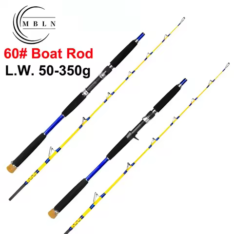 MBLN Slow Jigging Rod 2 Sections Offshore Fishing Rod Glass Trolling Rod Boat Fishing Rod Saltwater 