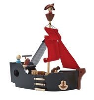 PlanToys ของเล่นไม้ Pirate Ship เรือโจรสลัด เสริมพัฒนาการ สำหรับเด็กอายุ 3 ปี ขึ้นไป