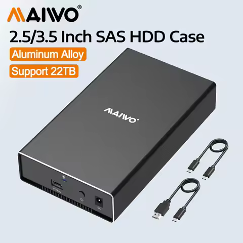 MAIWO SAS HDD Case for 2.5/3.5 Inch SAS SATA Disk Read&Write Hard Drive Dock SAS To USB 3.1 Adapter 