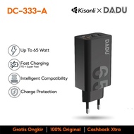 KISONLI x DICE 3 Port USB+Type-C PD Adapter Head 65W 20W Super Fast Adapter + Travel Cable DC_333_A