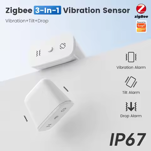 Drop Detector IP67 Waterproof and Motion Shock Alarm Adjustable Sensitivity for Home Office Garage &