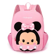 beg sekolah hitam beg sekolah tahan lasak beg sekolah roda Kindergarten Schoolbag Cute Cartoon 3-5 Y