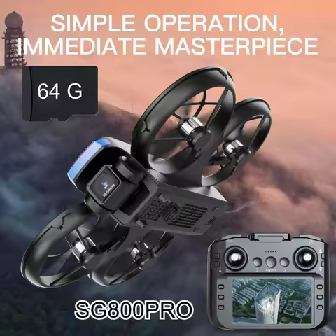 SG800 PRO Mini Drone Dual Camera 4K HD Aerial Aircraft Screen Remote 360° Flip Brushless Motor FPV O