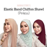 Elastic Band Chiffon Shawl ByNanaa Stores (Beli 5 dapat 1 inner scarf)