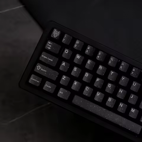 WOB Keycaps Cherry Profile ABS Aifei Double Shot 114 Keys Split Alice Ansi Layout Black Flash Key Ca