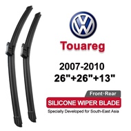 (Front+Rear 3pcs)silicone car wiper for VW Volkswagen Touareg 2007-2010(7L)2009 2008 Windshield Wipe