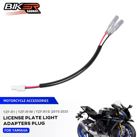 R1 2025 2 Wire License Plate Light Wire Adapters For Yamaha YZF R1M R1S 2015 Motorcycle Accessories 