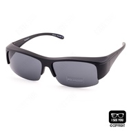 CU2 Fit Over Polarized แว่นกันแดดเลนส์โพลาไรซ์ สามารถสวมทับแว่นสายตาได้ รุ่น CU2-026 (ดำ/เลนส์เทา) แ