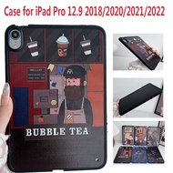 iPad Case for iPad Pro 12.9 2018/2020/2021/2022 Cartoon Pattern Fa Cai Xiaoxin High Quality PC TPU F