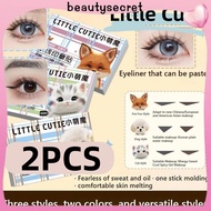 24h Shipping 2PCS Little Cutie Eyeliner Stamp Stickers Makeup Lasting Natural Anti-smudge Quick-dryi