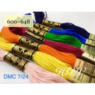DMC 7/24 Embroidery Threads Benang Sulam DMC Cross Stitch 1Pcs