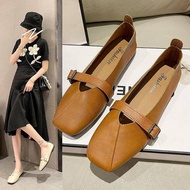 Plus size 41 42 doll shoes for women dull shoe black flat shoes office shoe