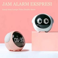Cute emoji Alarm clock, cute expression, night light, Alarm clock, girlfriend gift, children's gift,