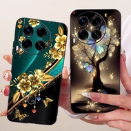 For Tecno Camon 30 Pro Case CL8 New Fashion Flower Soft Black Silicone Phone Cases For Tecno Camon 3