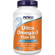 NOW NOW Ultra Omega 3 Fish Oil, 180 Softgels, NOW1114/351/1501,180,1