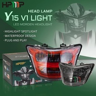 HPMP Y15 V1 LC135 V2-V7 Lampu Kepala LED PNP H4 Asap Jelas LAMPU DEPAN 2023 BARU YAMAHA Y15ZR Y15Z V