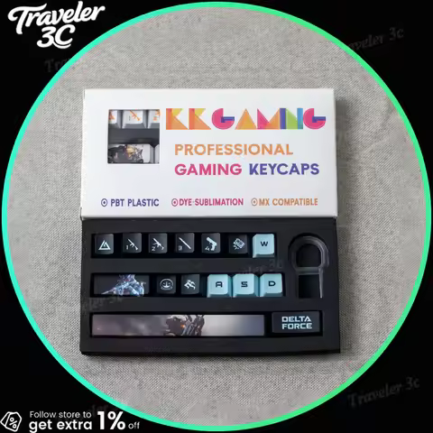Sales Delta Force Theme Customized OEM Height PBT Thermal Sublimation Keycaps 15Keys/28Keys LUNA VYR