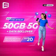 Prepaid YES FT5G | Sim Only | RM20 50GB | Unlimited Data Uncapped Speed 4G 5G repaid