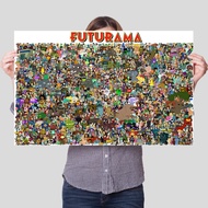 Futurama Comic Wall Decal Waterproof Self Adhesive Bedroom Poster Sticker Modern Decorative Painting