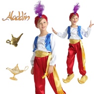 Disney Movie Aladdin Costume Kids Boy Arabian Prince Cosplay Costume For Boys Men With Costume Lamp 