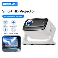 MeeGoo โปรเจคเตอร์ สมาร์ทโฮม พร้อมขาตั้งและกระเป๋าเก็บ HD1280*720P 4K ระบบ Android 9.0 โปรเจคเตอร์มิ