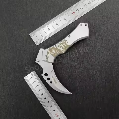 Wartech Scythe Ninja Folding Blade Knife 420 Steel Karambit Knives Outdoor EDC Camping Hunting Survi