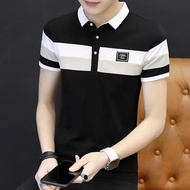 Hot Sale Men's Polo Shirt Short-sleeved t-shirt Korean Lapel Trend Casual Tops Fashion Clothing Plus Size Kemeja lelaki