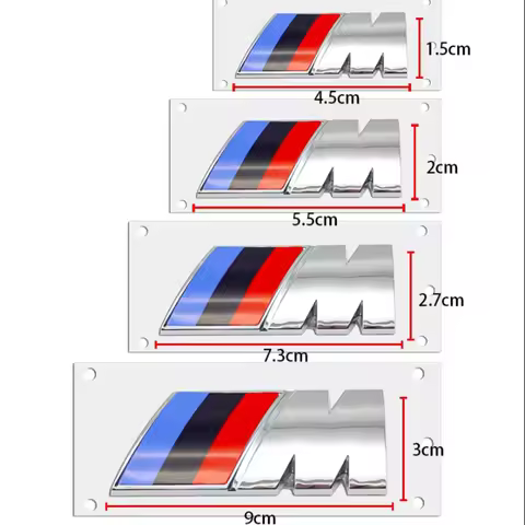 BMW M ABS Car Fender Side Emblem Rear Trunk Badge M Logo Sticker For M3 M5 M6 X3 E46 E90 F30 G20 E36