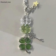 Lucky Leaf Phone Pendant Fashion Chain Cute Clover Keychain 4-Leaf Backpack Decoration