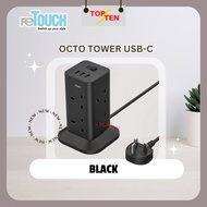 (Sirim) Retouch Octo Tower Socket Surge Protection Overload Protection Extension Socket 13A USB