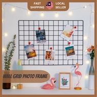Wall grid Polaroid Frame iron wall grid Frame hanging rack Wall iron grid Photo grid photo Wall fram