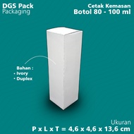 Plain Box 80 - 100 ML size L x W x H: 4.6 x 4.6 x 13.6 cm