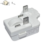 SUEREN Over Load Protector, Plastic 2Pin Compressor Starter Relay, Resistant Metal White 1.77x1.26x1