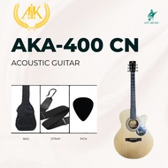 AK Acoustic Guitar AKA400C / 400 with strap, bag and picks