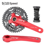 10 Speed 9 Speed Mountain Bike Crankset 24-34-42T Integrated 103 BCD Hollow Bicycle Chainring ALumium Crank Sprocket Bike Part