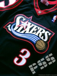 【AI新人年 76人黑流星球衣】Allen Iverson Sixers Classic Swingman Jersey
