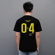 Madrid 0-4 Barca s Score T-shirt - Cotton Combed 24s Unisex