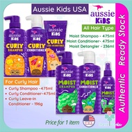 Aussie Kids Shampoo, Conditioner, Leave-in Conditioner & Detangler for Curly Hair All Hair Sulfate F