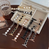 Suitable For Apple Watch 9/10 Series Pearl Gum Light Luxury And High-end Chain Apple Watch Strap