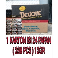 GROSIR PAKET USAHA 1 DUS lem dextone 5 MENIT 12gr 1 Dus isi 24 PAPAN/LUSIN 288 PCS lem besi lem be