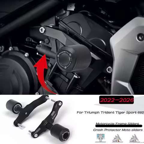 For Triumph Trident Tiger Sport 660 2022-2026 Motocross Frame Sliders Crash Protector Triumph Tiger
