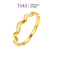 FB8 TAKA Jewellery 999 Pure Gold Ring Wave