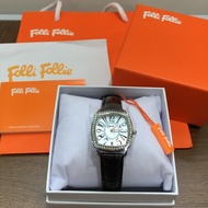Folli Follie black leather women watch 女士腕錶