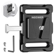 NEEWER Mini V Mount Battery Plate with 1/4" Thread and Quick Release Button, Compatible with FXLION 