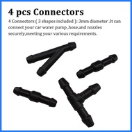 2m Car Windscreen Washer Hose Car Wiper Washer Hose With 4 Connectors